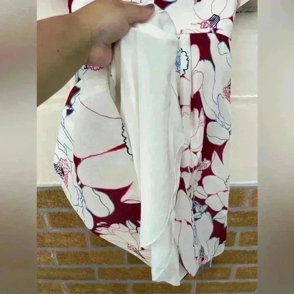 CAROLINA HERRERA Oleander Print Silk Fit & flare dress size 10 - Picture 15 of 17